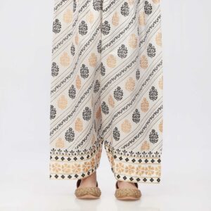White Printed Cambric Shalwar CS3550
